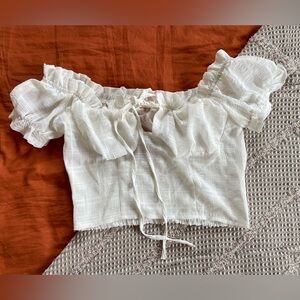 Hello Molly Peasant Crop top